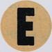 Vintage Sticker Letter E