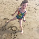 Amy having fun on the beach<br/>14 Aug 2016