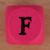 Coloured bead letter F