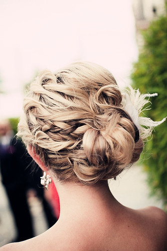 Updo Style with Braids wedding hairstyle