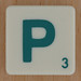Scrabble Green Letter P