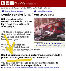 Pincha la imagen para leer la captura de pantalla pidiendo de la BBC pidiendo a los ciudadanos sus fotografías