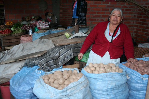 woman selling veggies -- love of Bolivia, Entre Rios