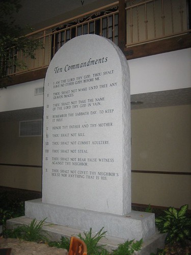 ten commandments in my hotel lobby