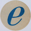 Vintage Sticker Letter e