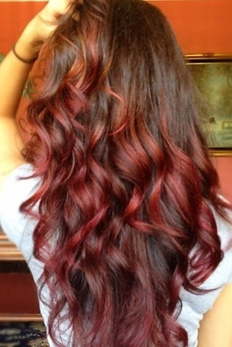 red ombre hair