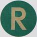 Vintage Sticker Letter R