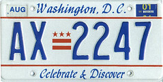 Previous DC license plate