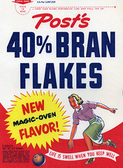 50's Post Bran Flakes cereal box