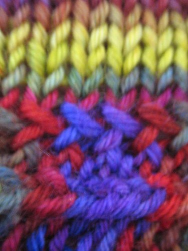 Detail of the picked up stitches