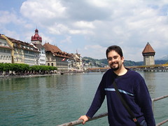 Diego y el Puente de Lucerna, junio de 2006