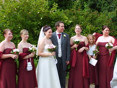Selina & Steve with Bridesmaids