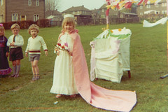 Me.  The May Queen.  At nursery.  I'm like 5 or something.