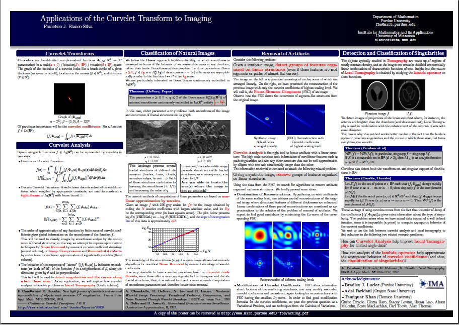 Applications of the Curvelet Transform to Imaging