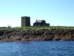 Old Longstone lighthouse and Darling house