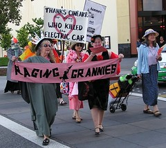 Raging Grannies, Santana Row, San Jose