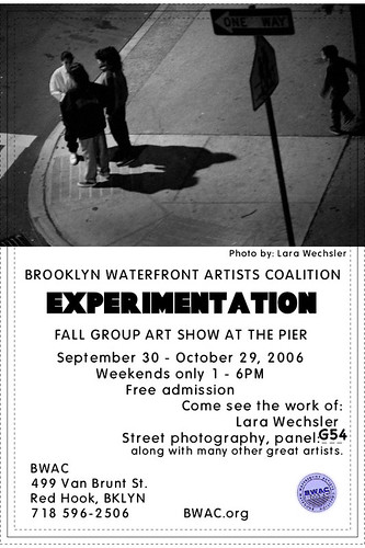BWAC Experimentation group photography show flyer