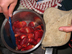 Strawberries in the pot