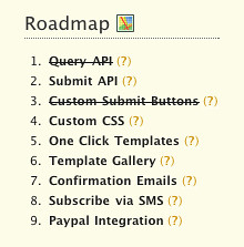 Our New Roadmap List!