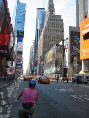 Biking Though Times Square