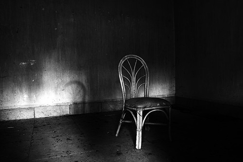 A place to sit bw