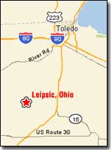 Leipsic Ohio map