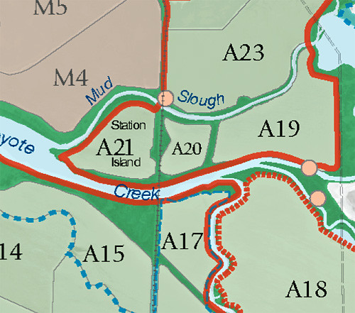 Drawbridge pond map