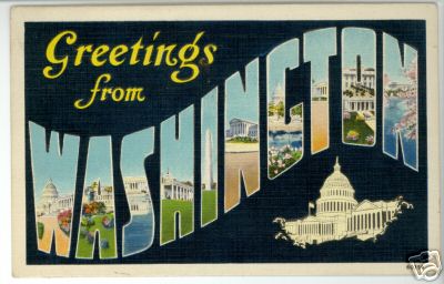 eBay WASHINGTON, DC Large Letter Linen Postcard - 1937 (item 6285472243 end tim