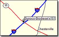 Sunoco location map