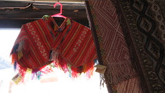 Poncho is an example of synthetic stuff that tourists tend to go for and the blanket is made with natural fibres and dyes. 