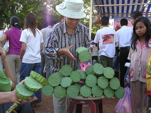 Lotus flower head vendor