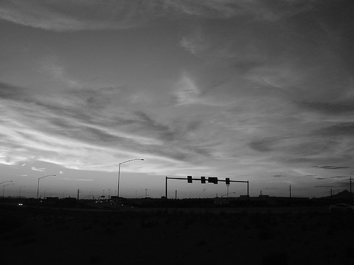 Arizona b&W sunset