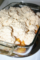 Peach Cobbler - before cooking