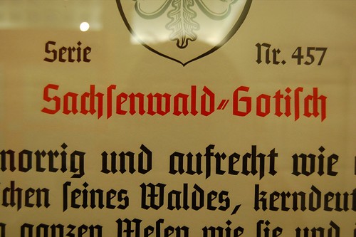 Monotype Sachsenwald-Gotisch specimen.