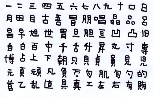 The kanji down here are those I learnt with this method OK I knew already