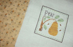 Pear with backing fabric