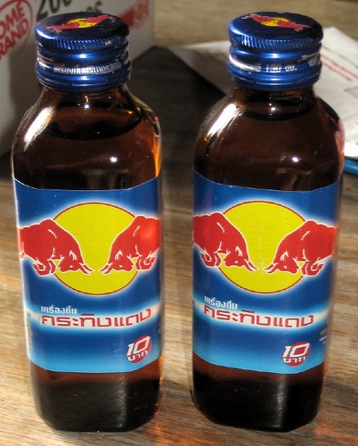 Red Bull concentrate bottles
