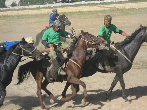 Buzkashi - just like rugby except the ball is a goat carcass, and the players ride horses / ブズカシ - ラグビーみたいなもんだけど、ボールの代わりにヤギの遺体で選手は馬に乗る