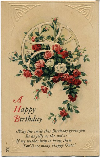 Postcard: Birthday Roses