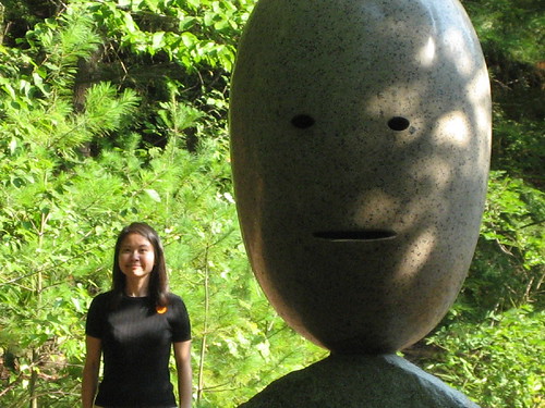 smiling with 'Balloon Stone'