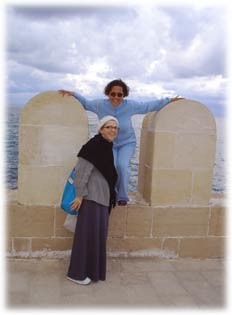 LynnH and Altu in Alexandria, Egypt on the Mediterranean Sea, 2004