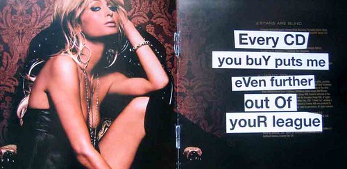 So Banksy the urban artist made a copy of Paris Hilton's album 