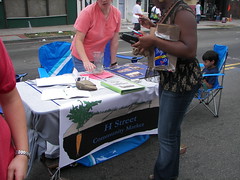 Annie Donovan at the H Street Community Market booth, H Street Festival