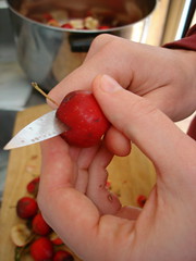 preparing crab apples
