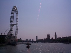 20030810f The Thames, London Eye & Parliament