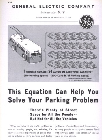 GE Streetcar ad, 1940