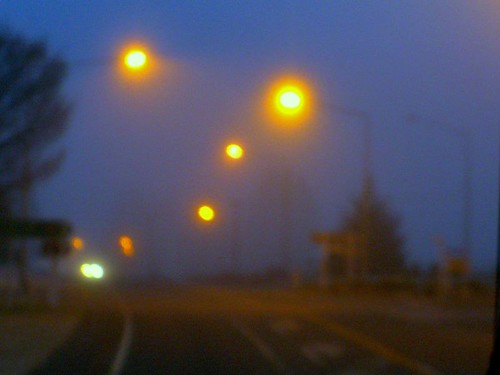 晨光中大霧裡的Te Anau-2