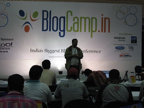 Atul Chitnis addressing BlogCamp in Chennai