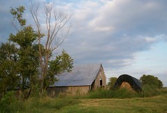 barn and hay