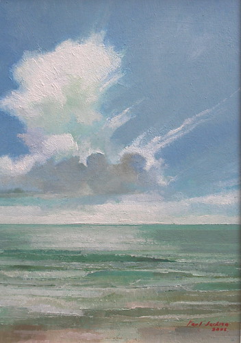 Clouds and Sea (Oil on Board)